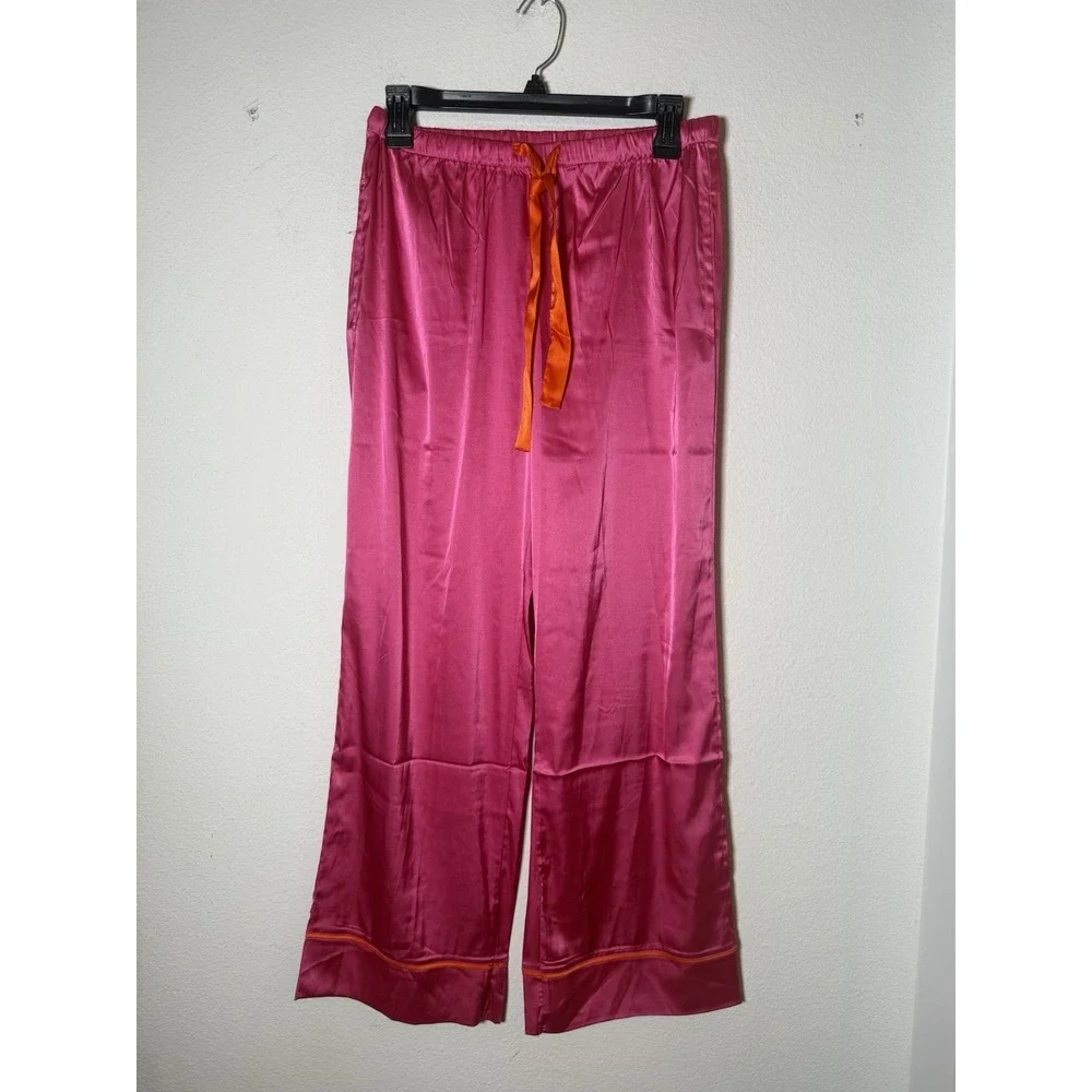 Heidi‎ Houston Pajamas Wide Leg Elastic Waist Pants Long Sleeve Top Set Size XS